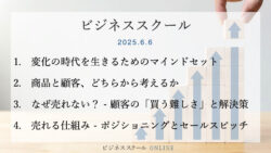 2025年6月大阪ビジネススクール【起業のリアル】ありきたりなアイデアをビジネスに変える思考法と実践ステップ