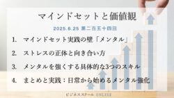 マインドセットと価値観 #254　【誰でもできる】逆境を乗り越えるメンタル強化術：ストレスを力に変えるマインドセット実践法