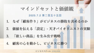 マインドセットと価値観 #255　【ビジネス成功の絶対法則】”顧客を作る”ためのマーケティング戦略